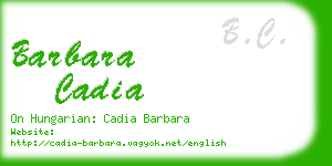 barbara cadia business card